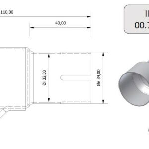 MIVV Verbindungsrohr 55 -> 32 mm