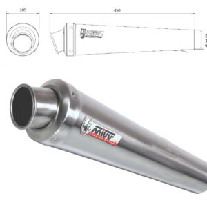 MIVV UNIVERSAL Schalldämpfer rechts X-CONE 105 ST. STEEL 55mm