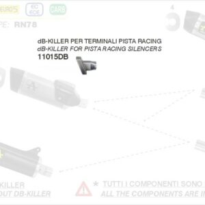 11015DB-Arrow DB-Killer für Pista Racing Schalldämpfer