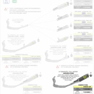 71204MKZ-Arrow Competition Komplettanlage m.Carbon Endkappe BMW S1000RR