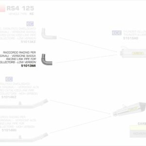 51013MI-Arrow Verbindungsrohr für Originalkrümmer Aprilia RS4 125 17-19