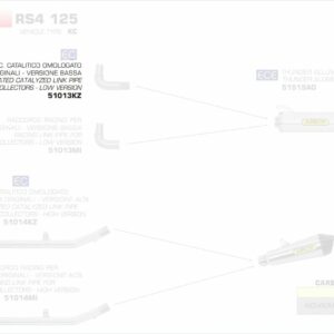 51013KZ-Arrow Verbindungsrohr mit Kat Aprilia RS4 125 17-19