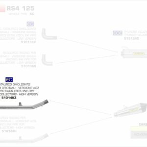 51014KZ-Arrow Verbindungsrohr mit Kat Aprilia RS4 125 17-19