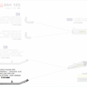 51014MI-Arrow Verbindungsrohr für Originalkrümmer Aprilia RS4 125 17-19