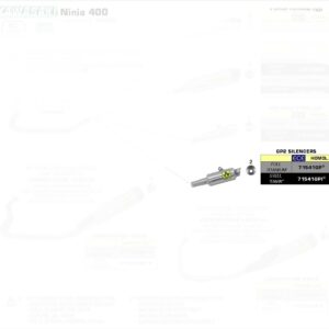 Arrow GP2 silencers kit Kawasaki Z 400 19-