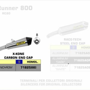 Arrow X-Kone silencer Honda CROSSRUNNER 800 17-19