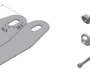 MIVV Haltesatz für 00.73.KU.001.SGX - UNIVERSAL Schalldämpfer rechts
