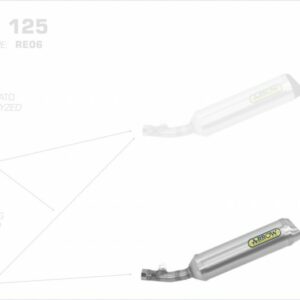 Arrow Street Thunder Aluminium Yamaha YZF-R 125 08-18