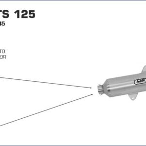 53051KZ-Arrow Krümmer mit Kat Piaggio VESPA GTS 125i.e. 08