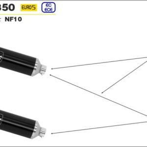 Arrow Urban Aluminium schwarz Honda Forza 350 21-23