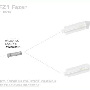 71343MI-Arrow Zwischenrohr niedrig Yamaha FZ1 - FZ1 FAZER 06-16