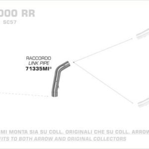 71335MI-Arrow Zwischenrohr, zentral Honda CBR 1000 RR 06-07