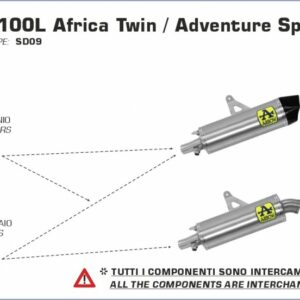 Arrow Maxi Race-Tech Alu Honda CRF 1100 L Africa Twin 20-
