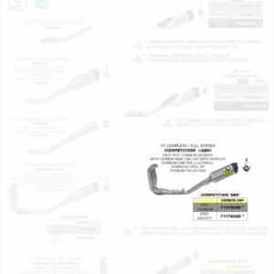Arrow Komplettanlage Competition "SBK" Race Tech Titan Yamaha YZF R1 '17/20