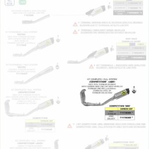 Arrow Komplettanlage Competition "SBK" Race Tech Volltitan Yamaha YZF R1 '17/20