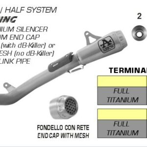 Arrow Pro-Race Volltitan Halbsystem Kawasaki ZX 10 RR 21-