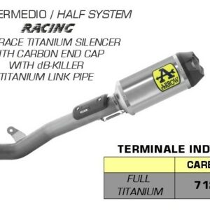 Arrow Indy Race Titan Halbsystem Kawasaki ZX 10 RR 21-