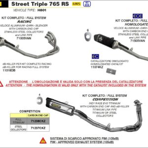 ARROW Indy Race EVO Titan TRIUMPH STREET TRIPLE 765 RS 23-24