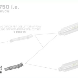 71381MI-Arrow Zwischenrohr für Endschalldämpfer Thunder für Originalkrümmer Suzu