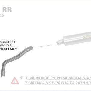 71391MI-Arrow Zwischenrohr, zentral Honda CBR 600 RR 09-12