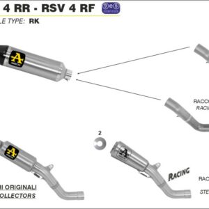 ARROW GP2 Edelstahl Aprilia RSV 4 RR - RF 15-16