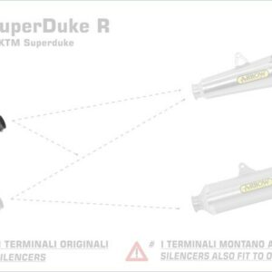 71613MI-Arrow Zwischenrohr zentral, ohne Katalysator KTM 1290 SuperDuke 17-19