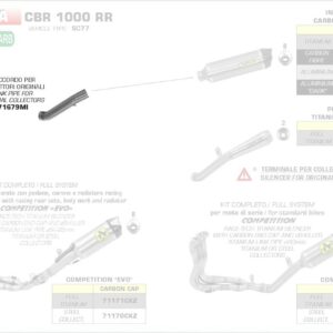 71679MI-Arrow Zwischenrohr für Originalkrümmer Honda CBR 1000 RR 17-18