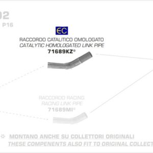 71689KZ-Arrow Verbindungsrohr Benelli TRK 502 17 / 18