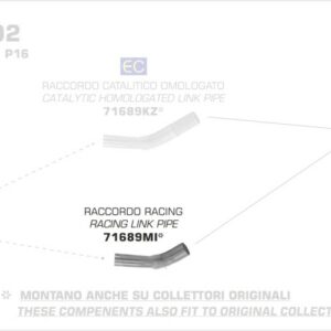 71689MI-Arrow Zwischenrohr, zentral Benelli TRK 502 17-19