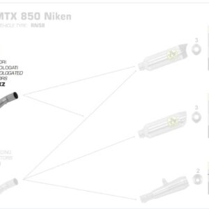 71716KZ-Arrow Krümmer mit Kat Yamaha MTX 850 Niken 18-20