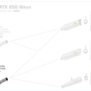 71716MI-Arrow Racing Krümmer Yamaha MTX 850 Niken 18-19