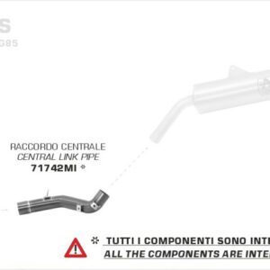 71742MI-Arrow Verbindungsrohr BMW F 850 GS 15-20