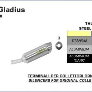 Arrow Street Thunder titanium silencer for stock collectors Suzuki SVF 650 GLADI