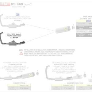 71755KZ-Arrow Krümmer mit Kat APRILIA RS 660 20-