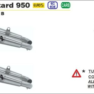 71769MI-Arrow Katersatzrohr 2in1 Ducati Hypermotard 950 ´22