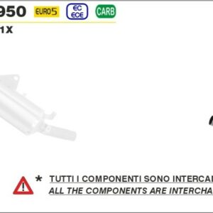 Arrow Katersatzrohr DUCATI Desert X 950 2022