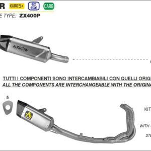 ARROW Krümmer KAWASAKI ZX-4R 2024