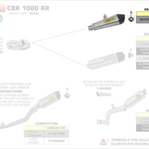 Arrow X-Kone silencer Honda CBR 1000 RR 14-16