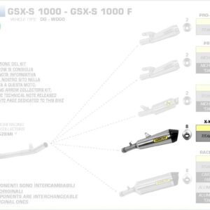 Arrow X-Kone silencer Suzuki GSX-S 1000 / 1000 F 17-19