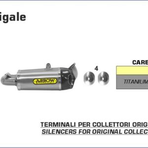 Arrow Works Titan mit Carbonendkappe DUCATI 1199 PANIGALE 12-15
