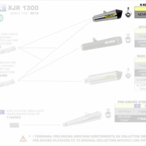 Arrow X-Kone silencer Yamaha XJR 1300 07-17