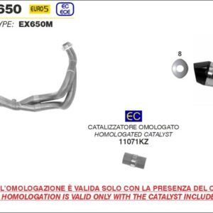 Arrow Indy Race Titan Kawasaki NINJA 650-Z 650 21-23