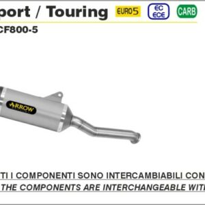 Arrow Race-Tech Titan CF Moto  800 MT Sport/ Touring 22-
