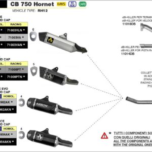 ARROW Indy Race EVO Aluminium Honda CB 750 Hornet 2023-