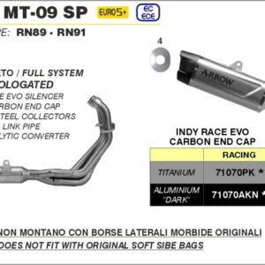 ARROW Indy-Race EVO Titan YAMAHA MT-09-MT-09 SP 2024