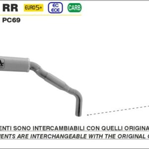 Arrow Indy-Race in Aluminium schwarz Honda CBR 600 RR (PC69) 2024-