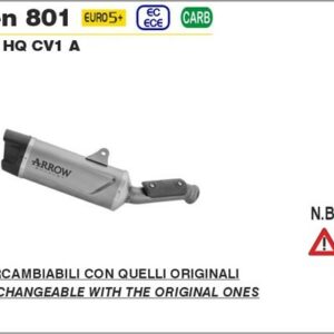 ARROW Indy-Race Aluminium schwarz Husqvarna Svartpilen 801 24-