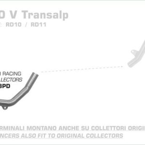 72068PD-Arrow Krümmer Honda XL 650 V TRANSALP 00-07