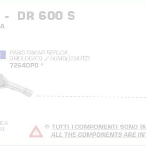 72124PD-Arrow Racing Krümmer Suzuki DR 600 R/S 85-90