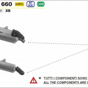 Arrow Krümmer Edelstahl Aprilia Tuareg 660 22-